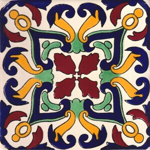 プールタイル メキシコ産タラベラ セラミック 耐霜性 手作りタイル - ブレシア - (サイズはお選びいただけます)