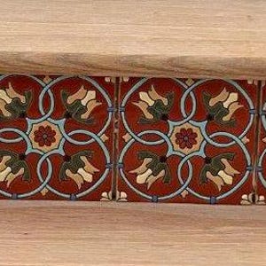 Azulejos de cerámica Malibú en alto relieve hechos a mano - Cambria - (usted selecciona el tamaño)