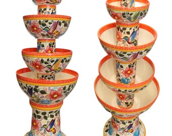 Mexican Talavera Fountain Handcrafted - Colibris Floral - INCLUDES WATER PUMP