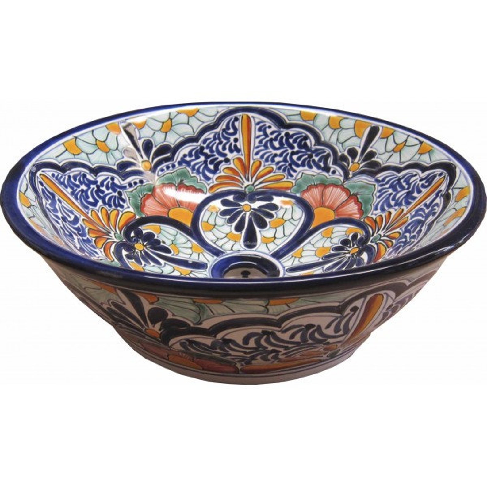 Mexican Talavera Vessel Sink Round VS13 Etsy