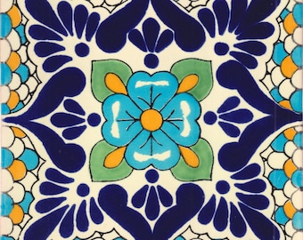 Mexican Talavera Ceramic Tiles Tradicional Handcrafted - Polanco