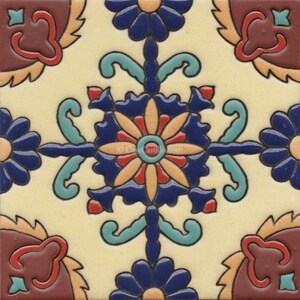 Ceramic High Relief Malibu Tiles Handcrafted - CS171 -  (you select the size)