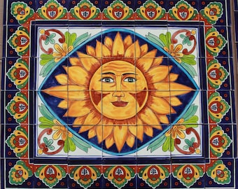 Mexican Talavera Mural - Sunshine1 -