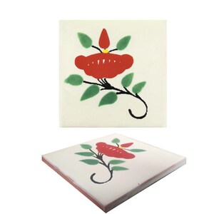 プールタイル メキシカンタラベラセラミック耐霜性手作りタイル - 花15 - (サイズを選択してください)