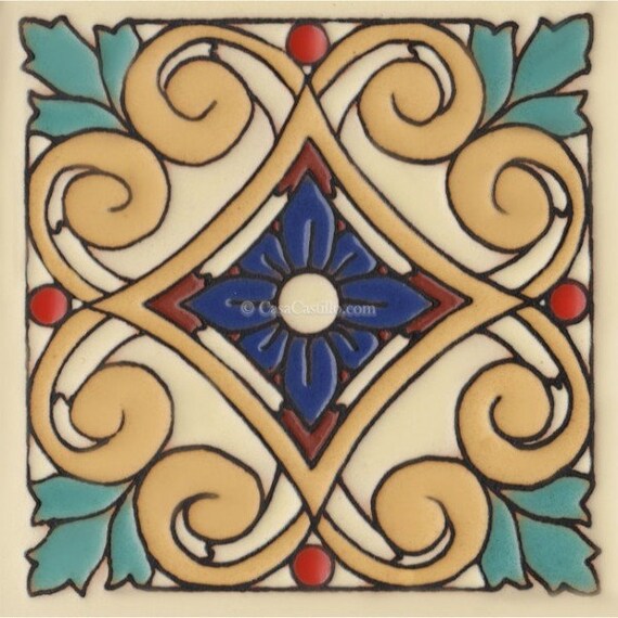 Ceramic High Relief Malibu Tiles Handcrafted you select the size Stars