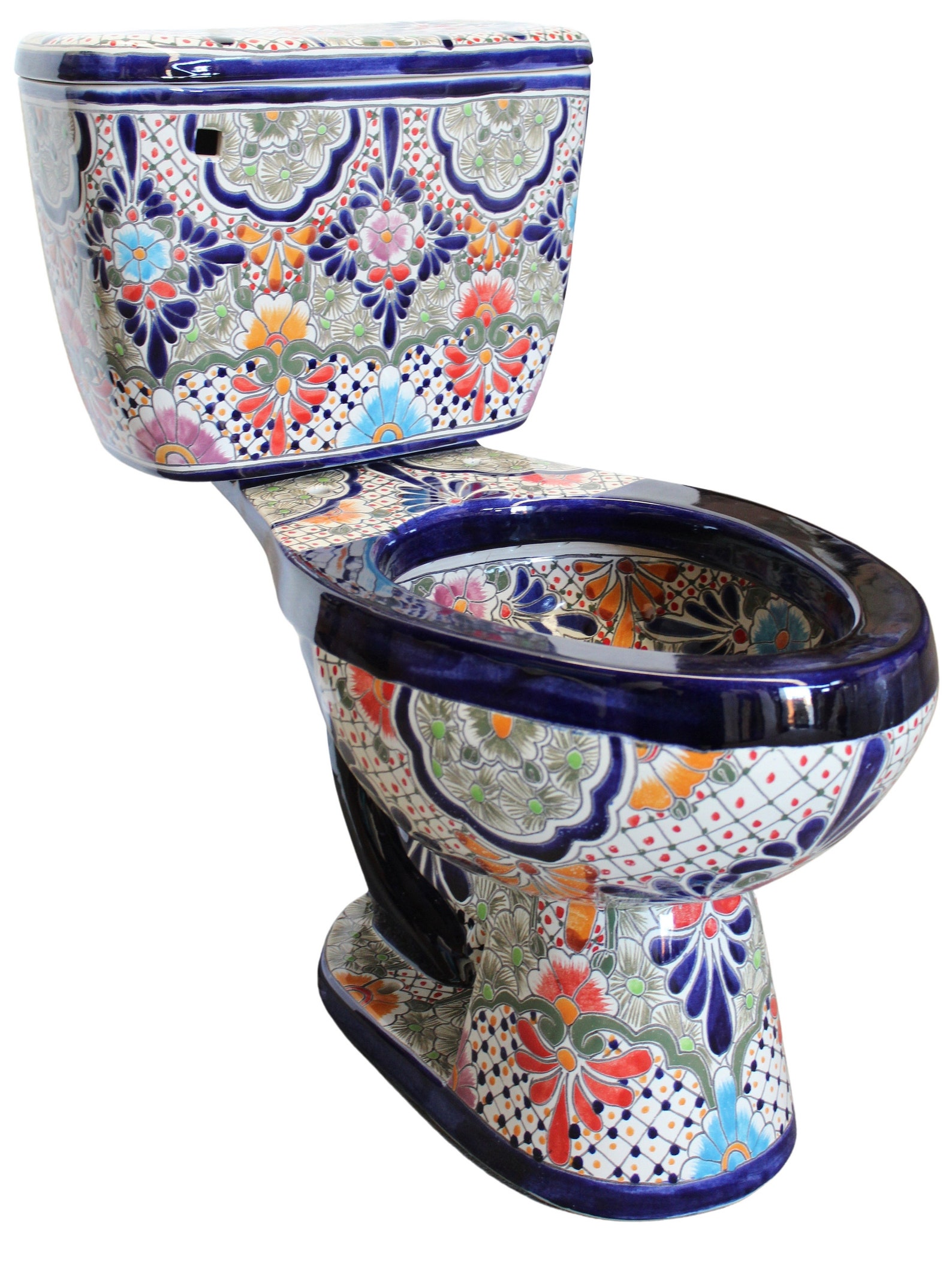 Mexican Toilet ELONGATED Comfort Height Hand Painted San - Etsy