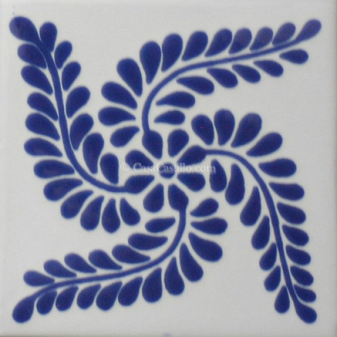 メキシコの伝統的な手作りタラベラセラミックタイル - 腐肉 - (サイズ