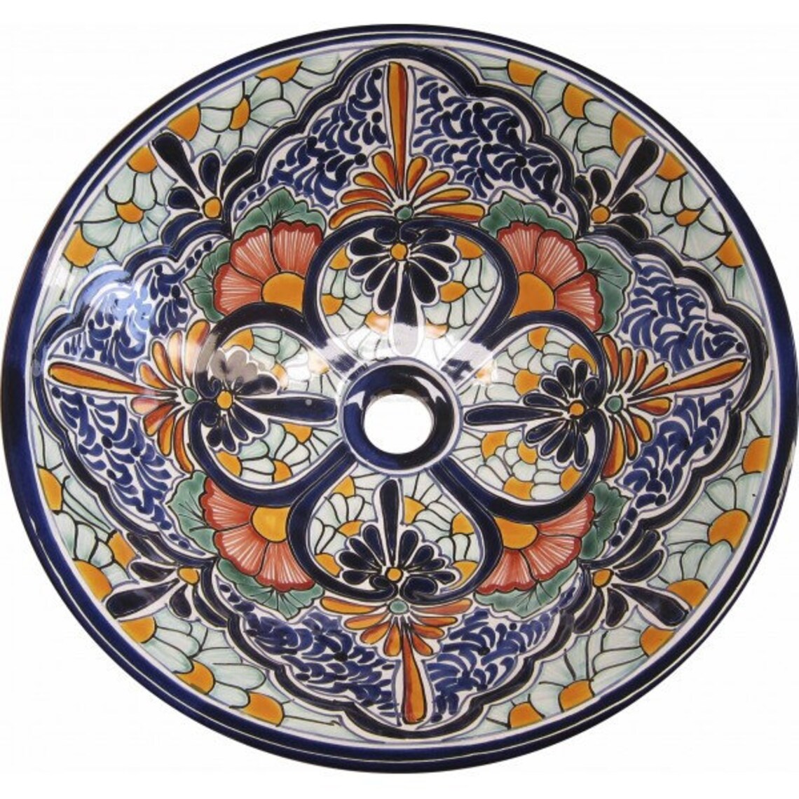Mexican Talavera Vessel Sink Round VS13 Etsy