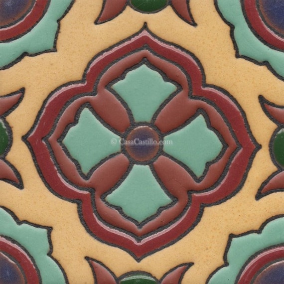 Ceramic High Relief Malibu Tiles Handcrafted you select the size Stars