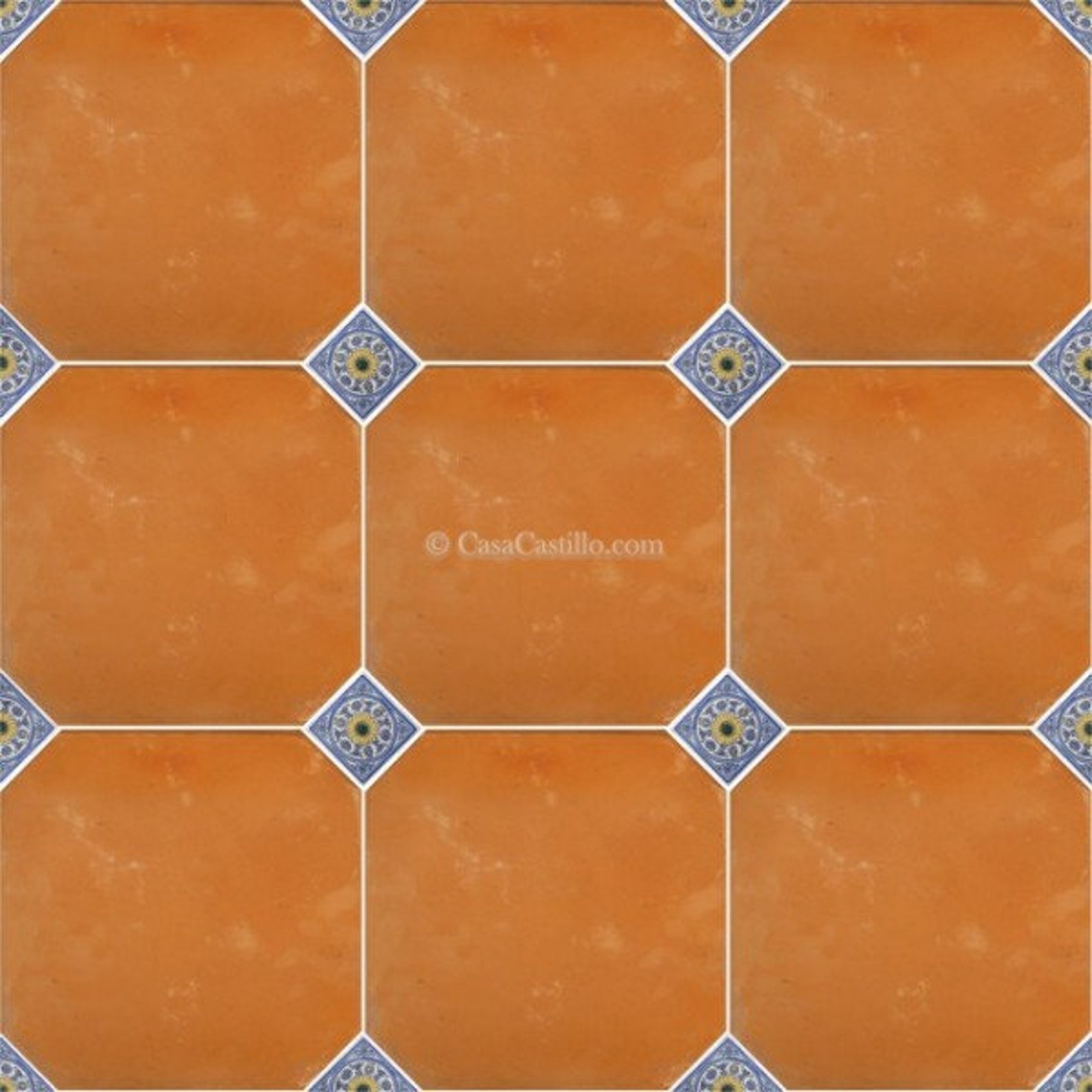 Mexican Saltillo Tiles Handcrafted Octagonal 1 Unsealed Etsy