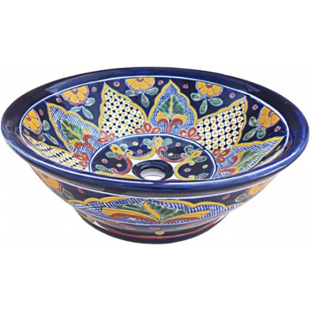 Mexican Talavera Vessel Sink Round VS16 Etsy