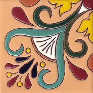 Ceramic High Relief Malibu Tiles Handcrafted - Rdc53 -  (you select the size)