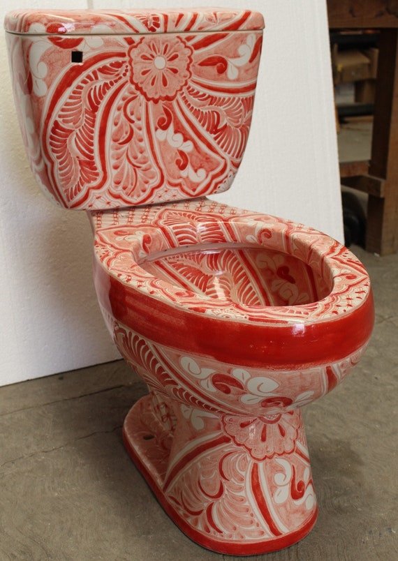Mexican Toilet ELONGATED Comfort Height Hand Painted | Etsy