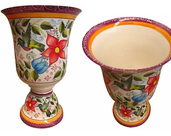 Mexican Talavera Planter - Colibri Purple -