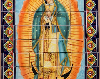 Mexican Talavera Mural HQ - Virgen6 -