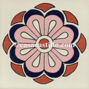 Azulejos de Cerámica Talavera Mexicana Barroco Hechos a Mano - Acatlan - (usted selecciona el tamaño)