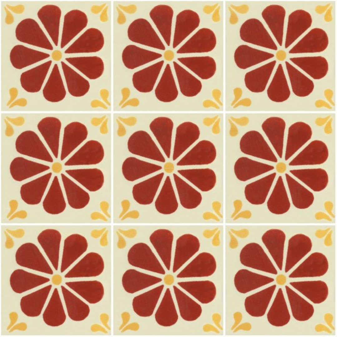 Mexican Talavera Ceramic Tiles Talavera Handcrafted - Daisy3