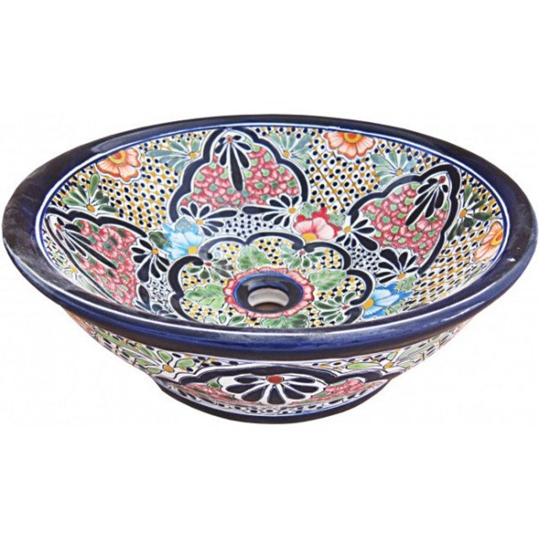 Mexican Talavera Vessel Sink Round Handcrafted VS10 Etsy