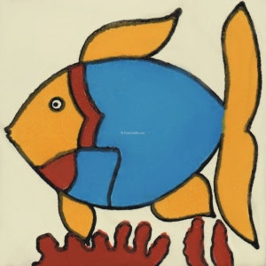 POOL TILES Mexican Talavera Ceramic Frost Proof Handcrafted Tiles -  Fish3 - (you select the size)