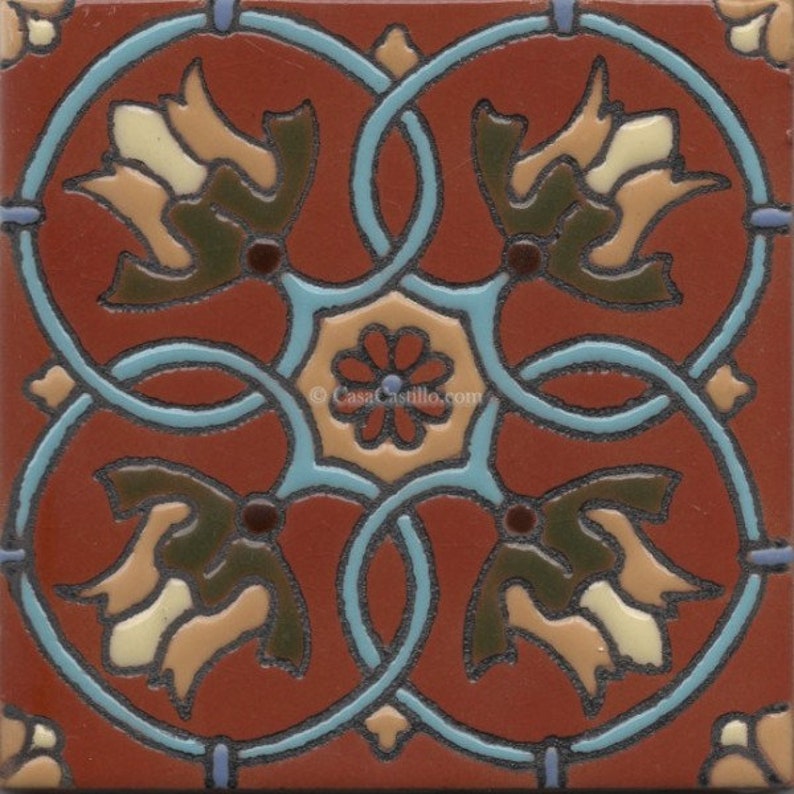 Ceramic High Relief Malibu Tiles Handcrafted you select the size Stars