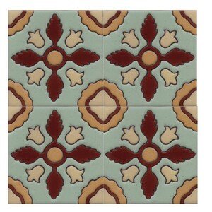 Price Per BOX Ceramic High Relief Malibu Tiles Handcrafted  - San Carlos3 -  (you select the size)