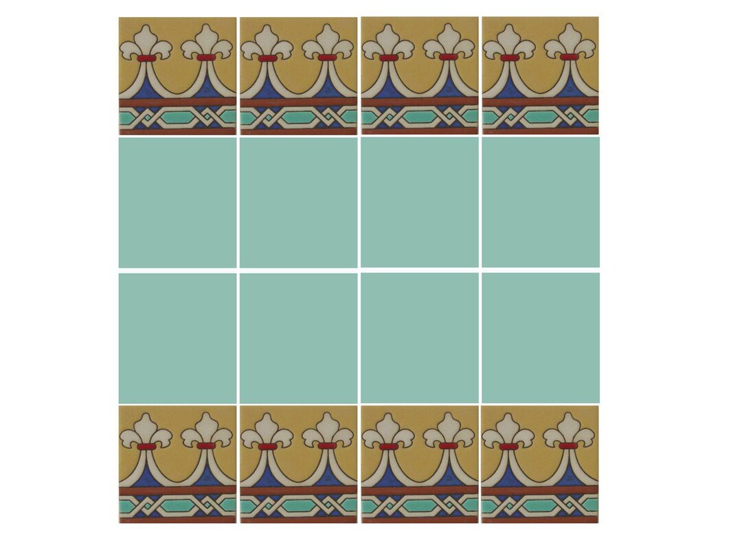 Ceramic High Relief Border Tiles Handcrafted - Elche - (you Select the ...