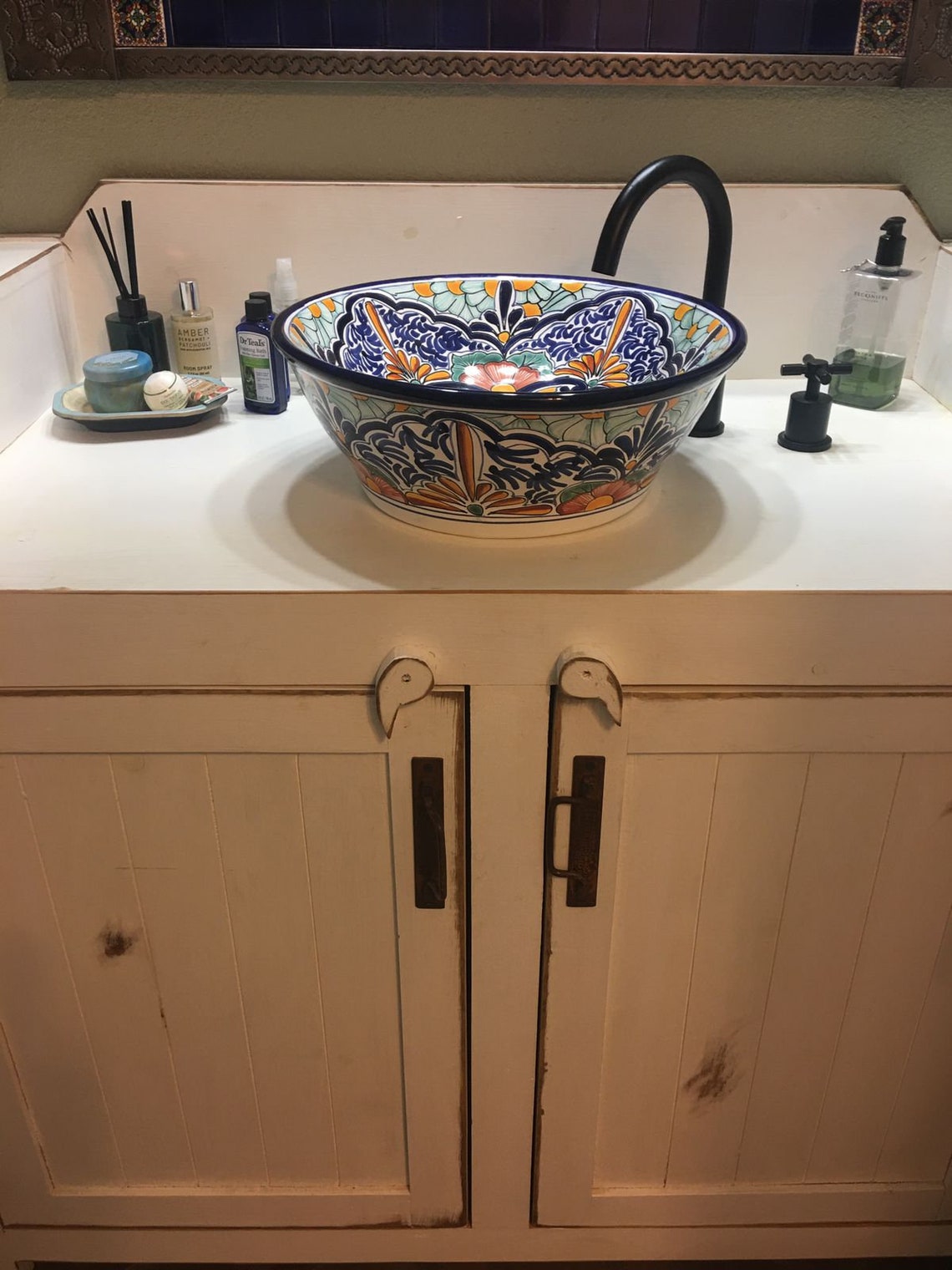Mexican Talavera Vessel Sink Round VS13 Etsy