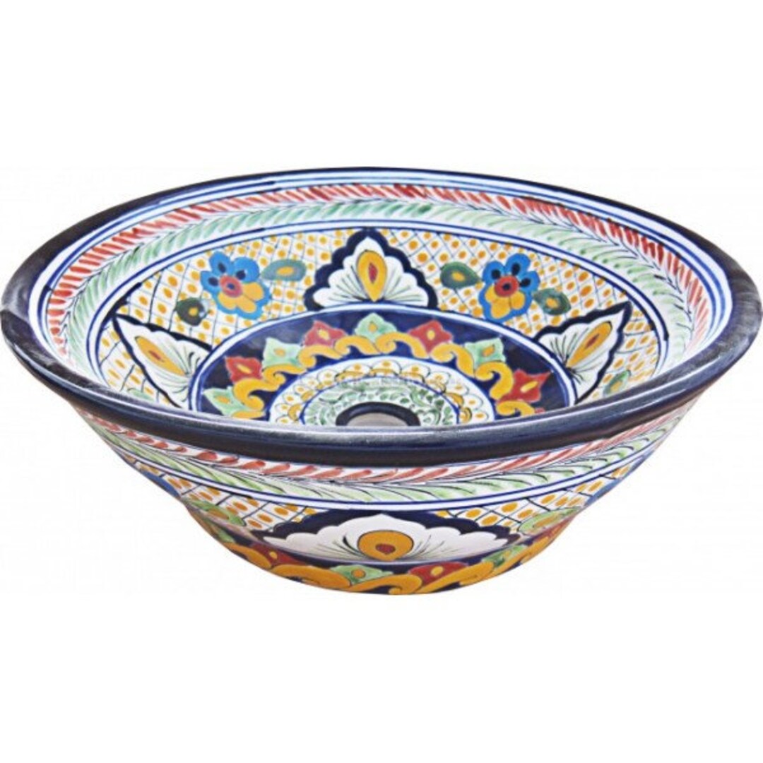 Mexican Talavera Vessel Sink Round Handcrafted VS11 Etsy