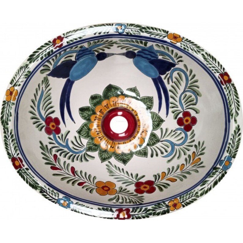 Mexican Talavera Sink Oval Drop in Handcrafted Ceramic LM5 Etsy Canada