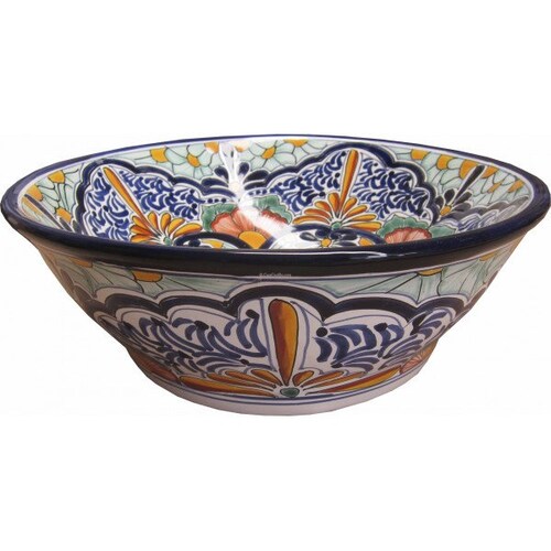 Mexican Talavera Vessel Sink Round Handcrafted LM10 Etsy