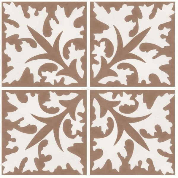 Mexican Mission Cement Tile Handcrafted 10 sqf - Palma - 8x8"
