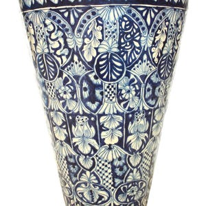 Mexican Talavera Round HUGE Planter - Talavereado Azul1-