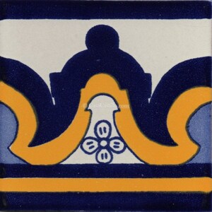 Mexican Talavera Ceramic Tiles Border Handcrafted - Abasolo - (you select the size)
