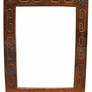 Handmade Burnt Wooden Mirror Frames 1 on 1 Free Natural Wood Color