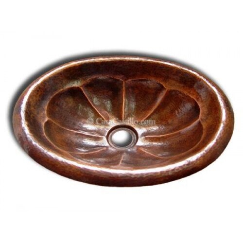 Mexican Copper Sink Round Handcrafted Antique Vines Etsy
