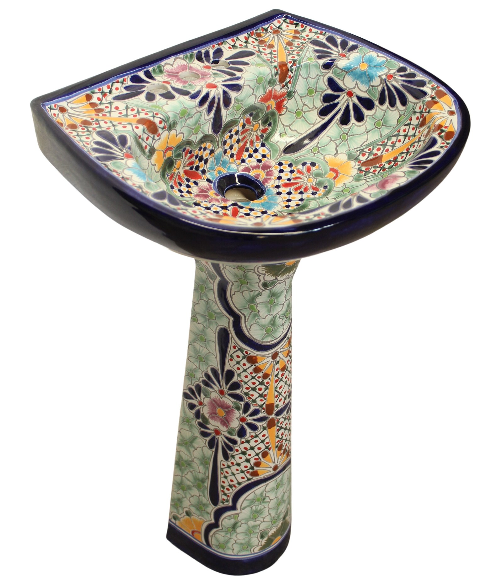 Mexican Talavera Pedestal Sink Handcrafted Ceramic San Etsy