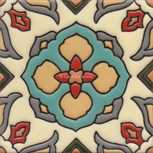 Ceramic High Relief Malibu Tiles Handcrafted you select the size Stars