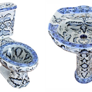 Mexican Roman Style ELONGATED TOILET - Alas de Angel - image 1