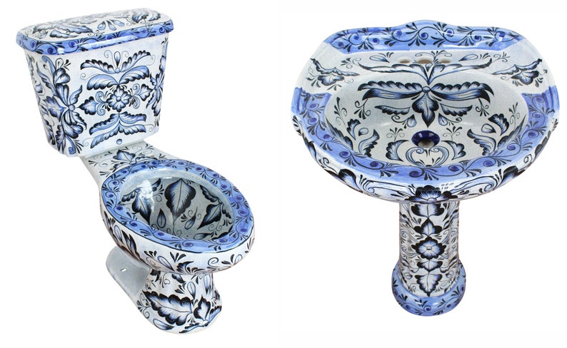 Mexican Roman Style ELONGATED TOILET - Alas de Angel - image 1