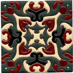 Azulejos de cerámica Malibú en alto relieve hechos a mano - CS55 A - (usted selecciona el tamaño)