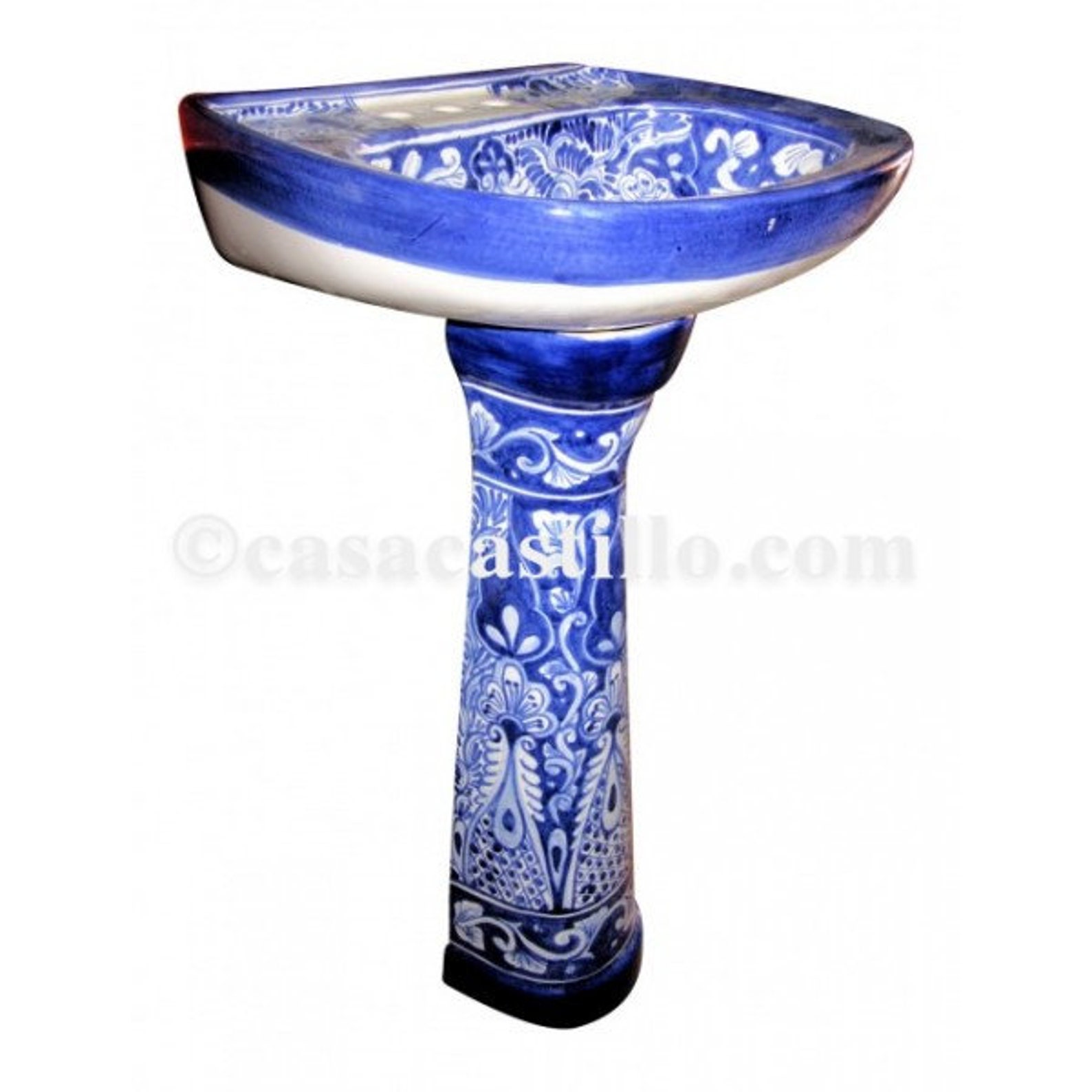 Mexican Talavera Pedestal Sink Handcrafted Ceramic Acapulco Etsy