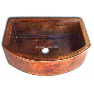 Mexican Copper Hand Handcrafted 1 Bowl - Half Moon -