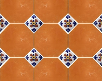 Mexican Saltillo Tiles  Handcrafted - Octagonal 2 Unsealed -
