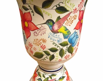 Mexican Talavera Planter - Colibri Azul -
