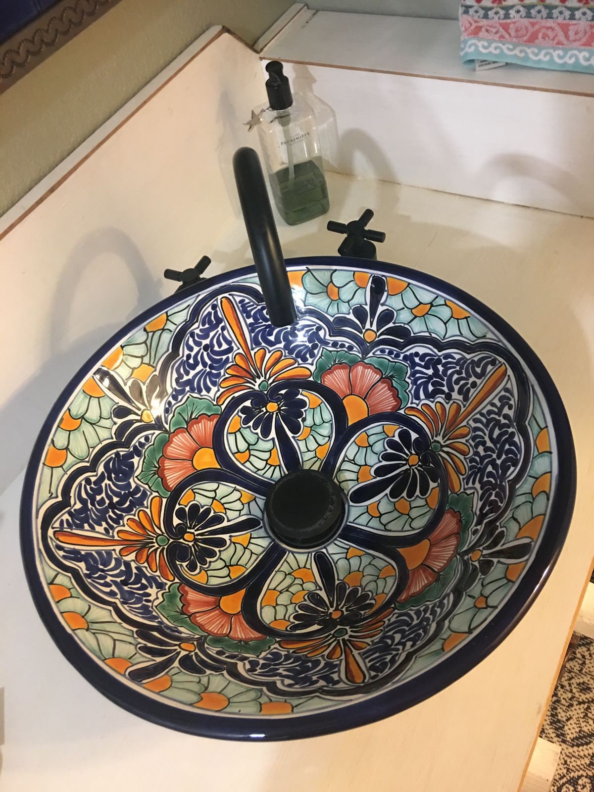 Mexican Talavera Vessel Sink Round VS13 Etsy