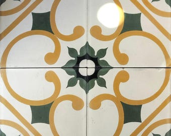 Mexican Mission Cement Tile Handcrafted 10 sqf  - Gerace - 8x8"