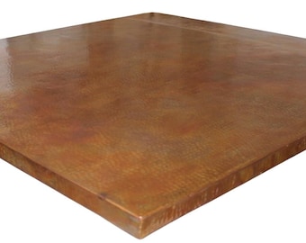 Hammered Copper Table Top " Square " 60x60"