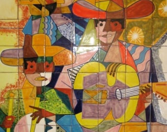 Mexican Talavera Mural - Mariachi1 -