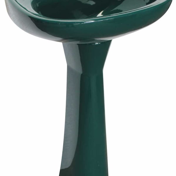 Mexican Talavera Pedestal Sink Handcrafted Ceramic - Verde Pino -