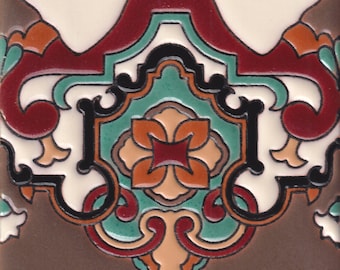 Piastrelle per bordure in ceramica ad alto rilievo, realizzate a mano - Sabatine 2 -